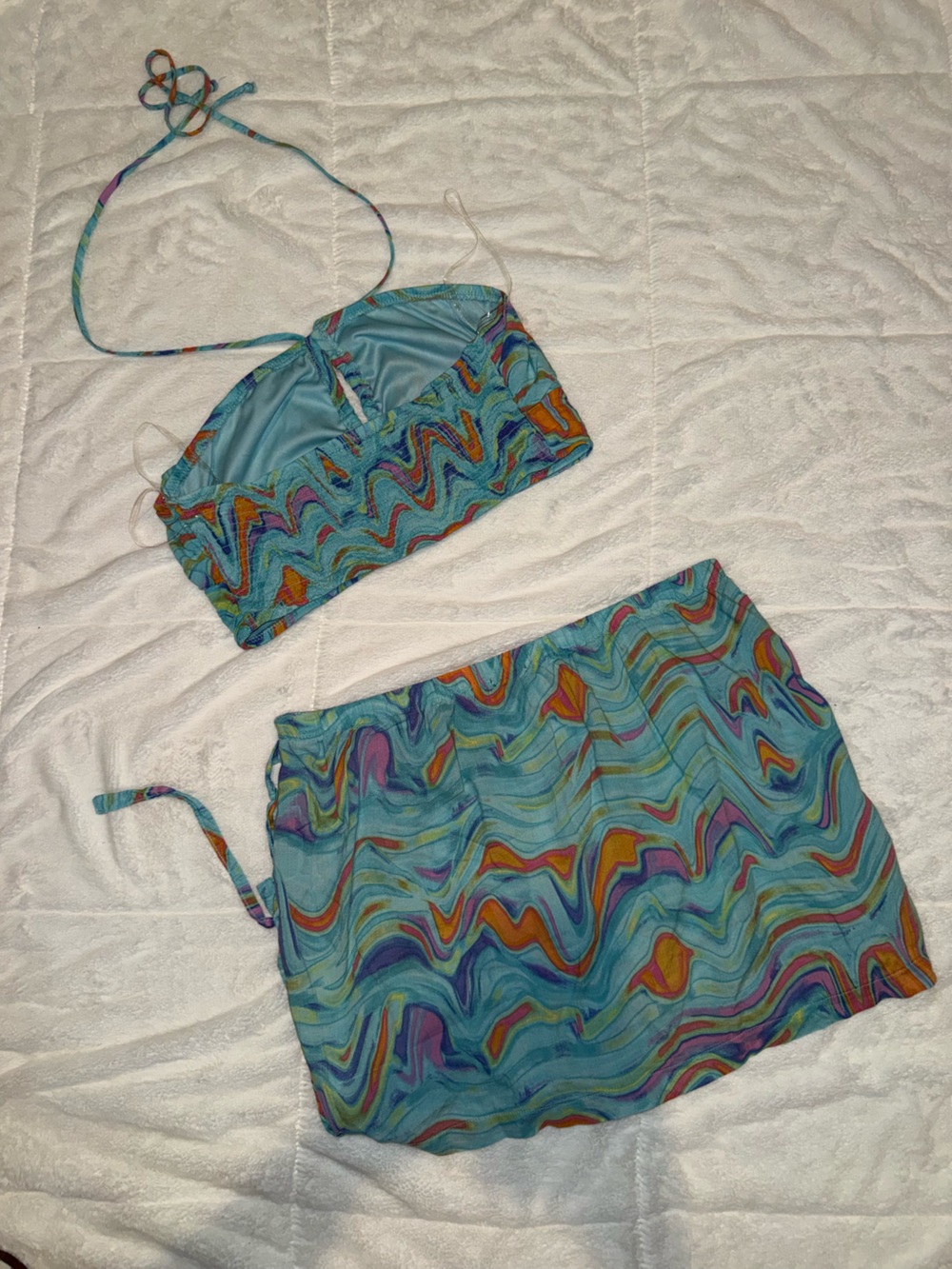 wild fable Turquoise Multicolor Swirl Top - Picture 2 of 4